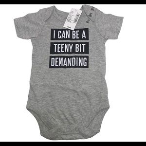Children’s place 0-3M bodysuit one Z Gray